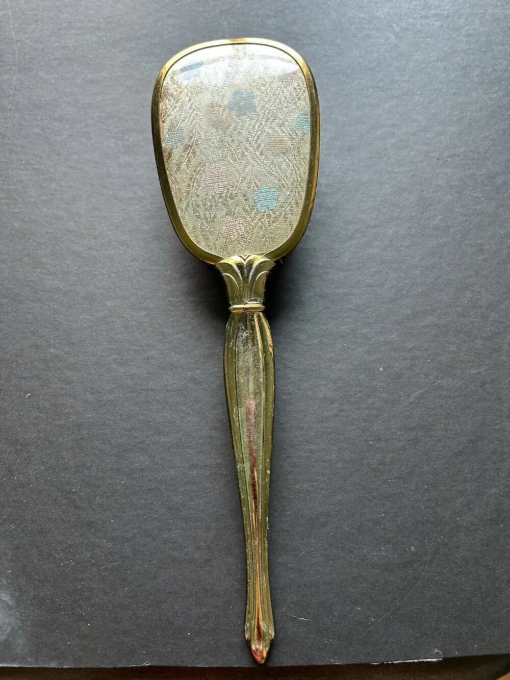 Mid Century Vintage Hair Brush Metal Handle